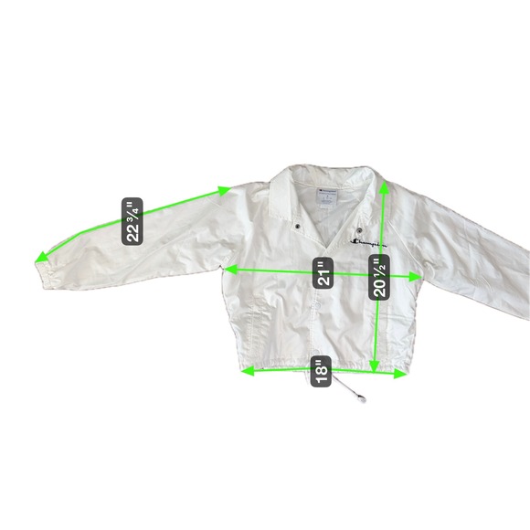 Champion Authentic Athleticwear White Coach Jacket Logo Script M - Picture 3 of 9